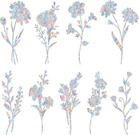 Amazon.com: 8 Pieces Flower Window Decals for Bird Strikes - Anti ...