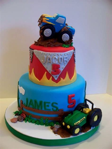 Monster Truck/ Tractor Birthday Cake — Birthday Cakes | Tractor ...