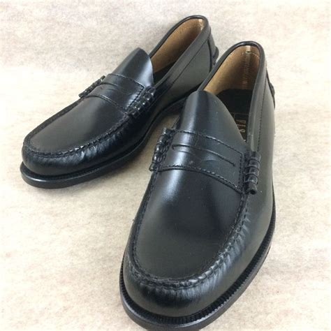 Florsheim Mens Shoes Berkley Black Leather Penny Loafer 17058-01 Size 9 ...