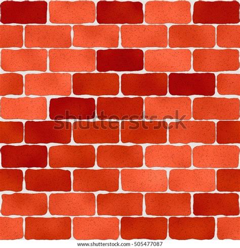 Bright Red Brick Wall Pattern Abstract Stock Illustration 505477087