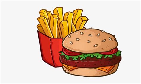 Hamburger French Fries Cheeseburger Royalty - Burger Fries Drawing Png ...