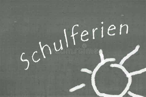 School holidays in German stock illustration. Illustration of board ...