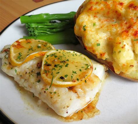 Baked Ling Cod With Lemon Garlic Butter Sauce