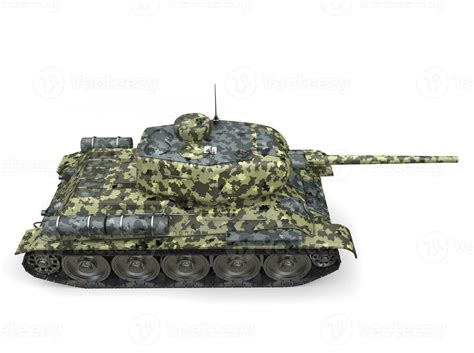 Forest camo old military tank - top down side view 31158864 Stock Photo ...