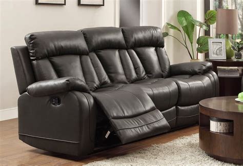 Best Leather Reclining Sofa Brands Reviews: Alpha Leather Dual ...