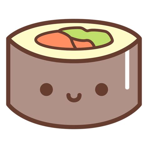 Cute Sushi Cartoon PNG & SVG Design For T-Shirts