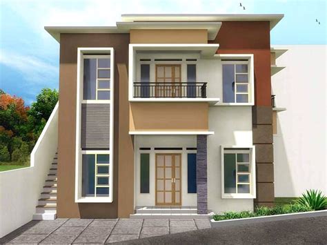 Gambar Rumah Minimalis 2 Lantai Warna Cokelat | Warna eksterior rumah ...