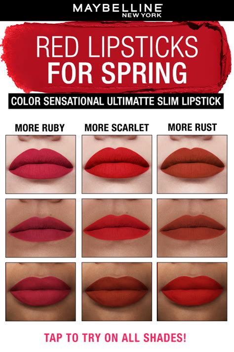 Red Lipsticks For Spring in 2021 | Color sensational, Lipstick makeup ...