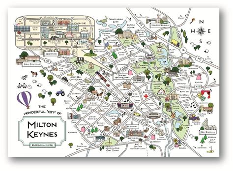 Cute Maps | MK Shop | Milton Keynes Souvenirs| MK Print | England ...