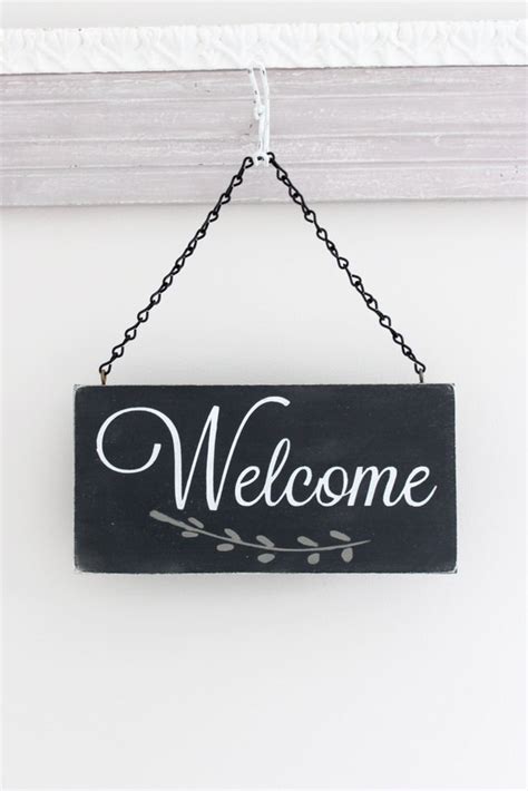 Welcome Sign Hanging Door Sign Custom Sign Wall Art Wood - Etsy