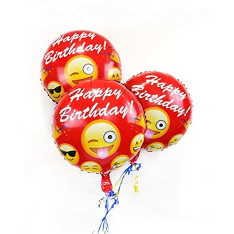 Emoji Birthday Balloons â€“ I Love Emoji Helium Grade Balloons â€“ 18â ...