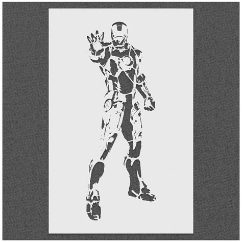 Iron Man Stencil Marvel Avengers 14mil Mylar Stencil | Etsy