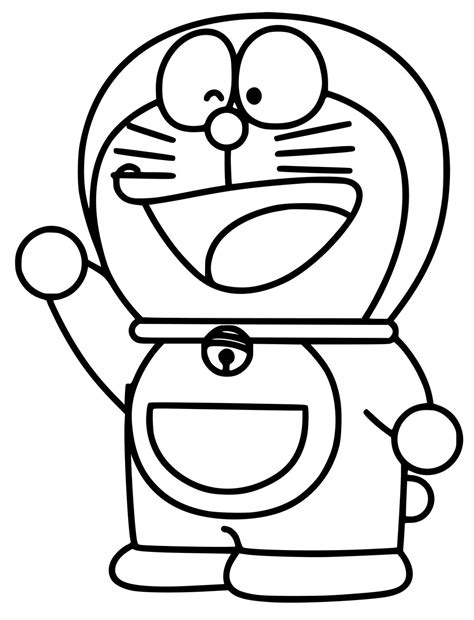 Doraemon Easy Coloring Page Coloring Pages