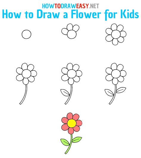 Great How To Draw Flowers For Kids Step By Step in the world The ...