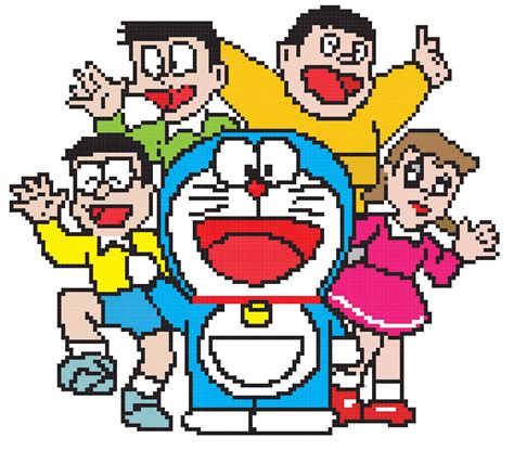 #Pixelart #design #Doraemon