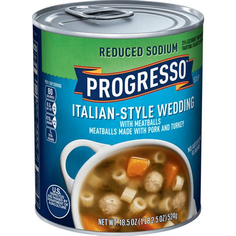 Progresso Reduced Sodium Soup, Italian-Style Wedding with Meatballs, 19 ...