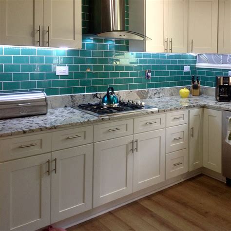 Blue Green Glass Tile Kitchen Backsplash – Juameno.com