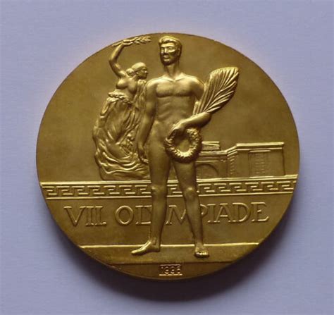 1920 Summer Olympics decoration medal, Antwerp 1920 - Games of the VII ...