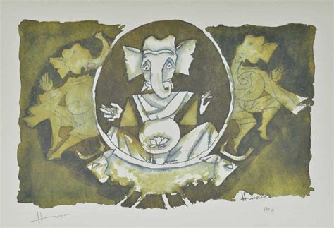 Ashtavinayak - III | Painting, Mf hussain paintings, Ganesh art