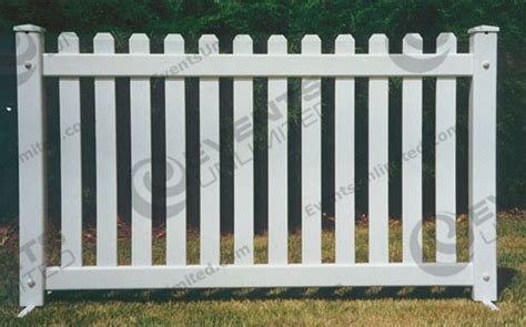 42" Picket Fence Rental :: 42 inch White Picket Fencing for Rent