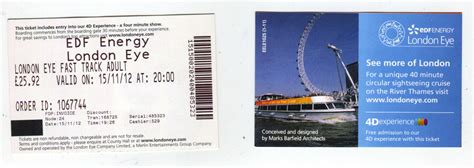 London Eye tickets — Zhenia Vasiliev