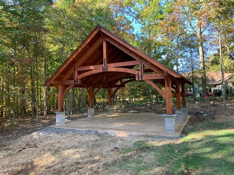 Grand Teton Timber Frame Pavilion - New England Outdoor Sheds & Garages