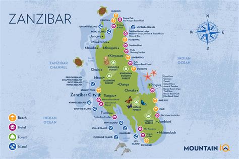 Zanzibar Map - 4 Excellent Locations To Enjoy On This Exotic Island