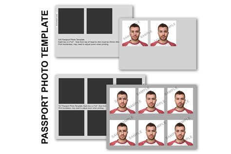 Buy Passport Photo Template 4x6 and 5x7, Diy Passport Photo, Adobe ...