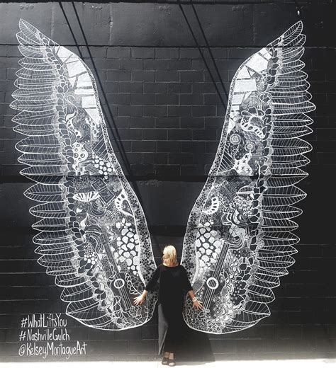 Nashville Angel Wings Mural #WhatLiftsYou | Nashville girls weekend ...