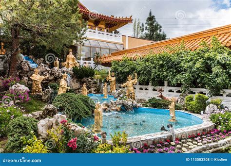 Avalokitesvara Garden at Hsi Lai Buddhist Temple, California. Editorial ...