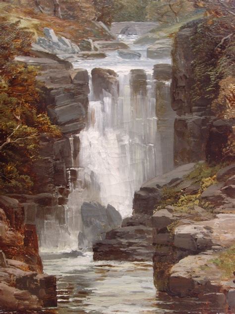 Antiques Atlas - 19th Landscape Waterfall Oil Painting David Motley