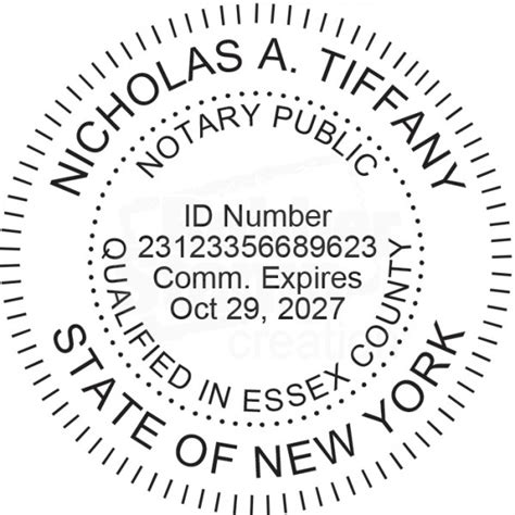 Notary Stamp for New York State - Round