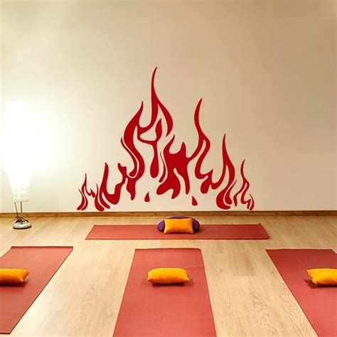 Fire Wall Decals Flame Wall Decal Fireplace Vinyl Stickers