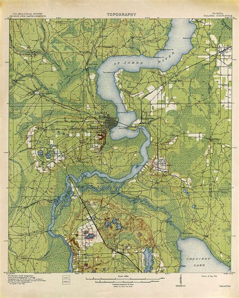 1915 Topo Map of Palatka Florida Quadrangle | Etsy