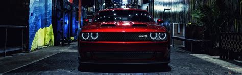 Dodge challenger SRT hellcat red HD wallpaper download