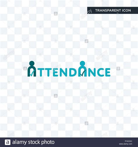 attendance vector icon isolated on transparent background, attendance ...