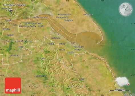 Satellite Map of North East Lincolnshire