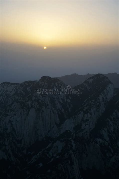 Huashan sunrise stock image. Image of scenery, autumn - 110419057