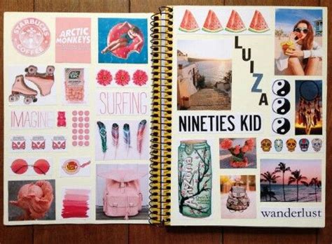 Tumblr notebook collage Notebook Collage, Diy Notebook Cover, Collage ...