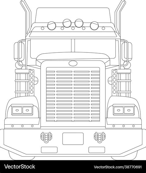 Semi Truck Drawing