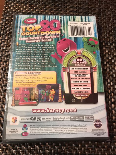 Barney - Barneys Top 20 Countdown (DVD, 2009) for sale online | eBay