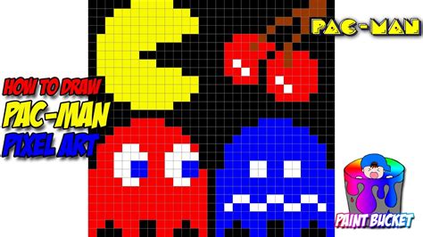 How to Draw Pac-Man - Namco's Pac-Man Pixel Art Drawing - YouTube