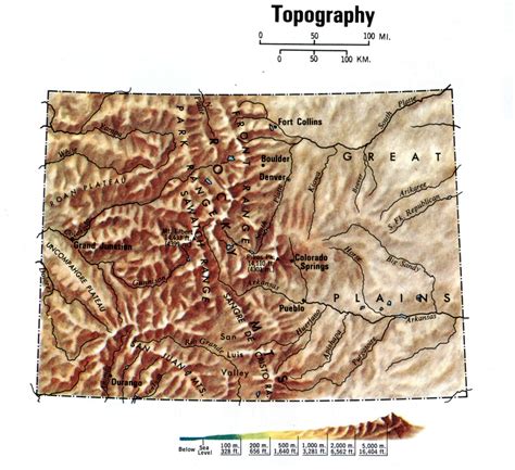 Colorado Elevation Map