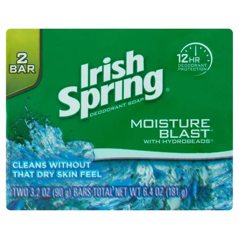 Irish Spring Moisture Blast Moisturizing Bar Soap - 2 Count - Walmart ...