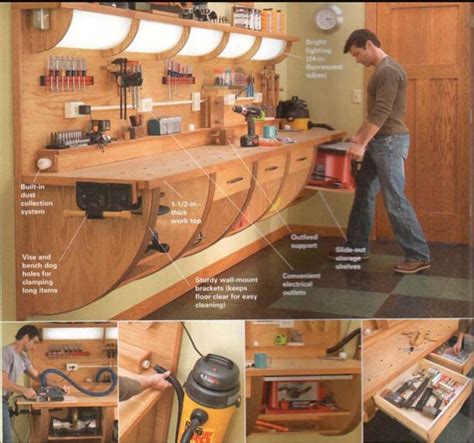 Workbench lighting! | Garage work bench, Diy garage storage, Diy garage