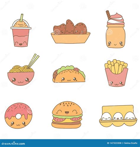 Cute Food Doodle Wallpaper