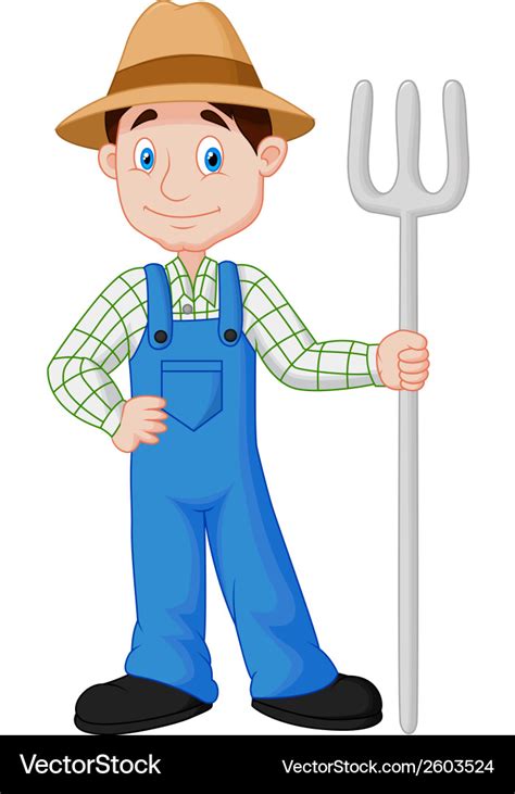 Farmer cartoon Royalty Free Vector Image - VectorStock