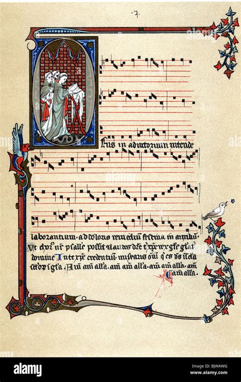 music, sheet music, Gregorian chant, Roman square notation, French ...