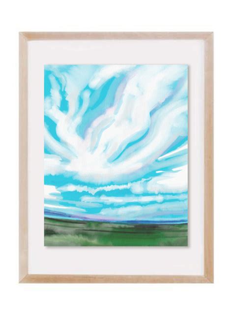 Blue Sky Landscape Art Print - Various Sizes — Dilly Dalian