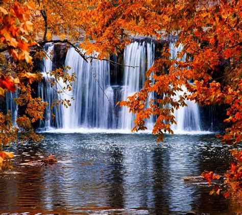 Autumn Waterfall Wallpapers - Top Free Autumn Waterfall Backgrounds ...